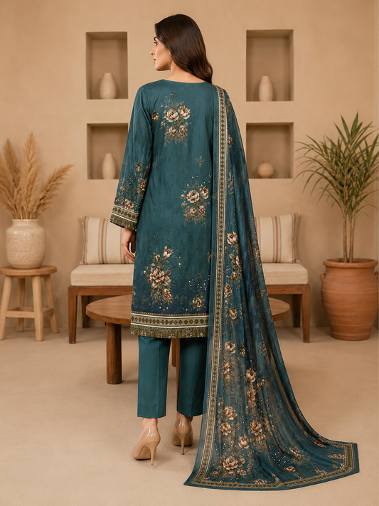 Digital Lawn Printed 3-Piece Unstitched Suit