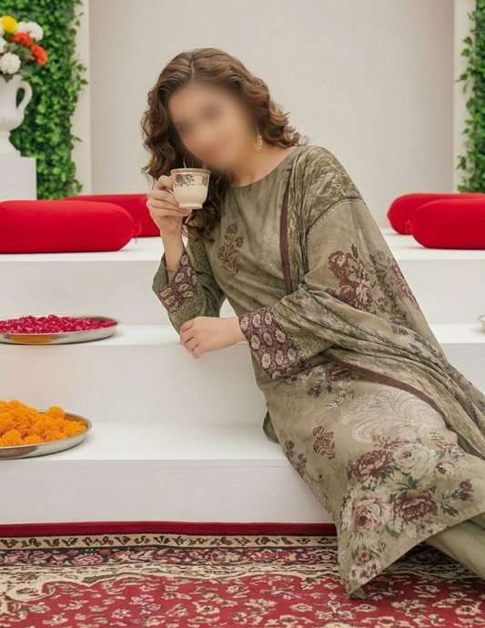 Luxury Lawn 3 Piece Timeless Outfit (Unstitched)