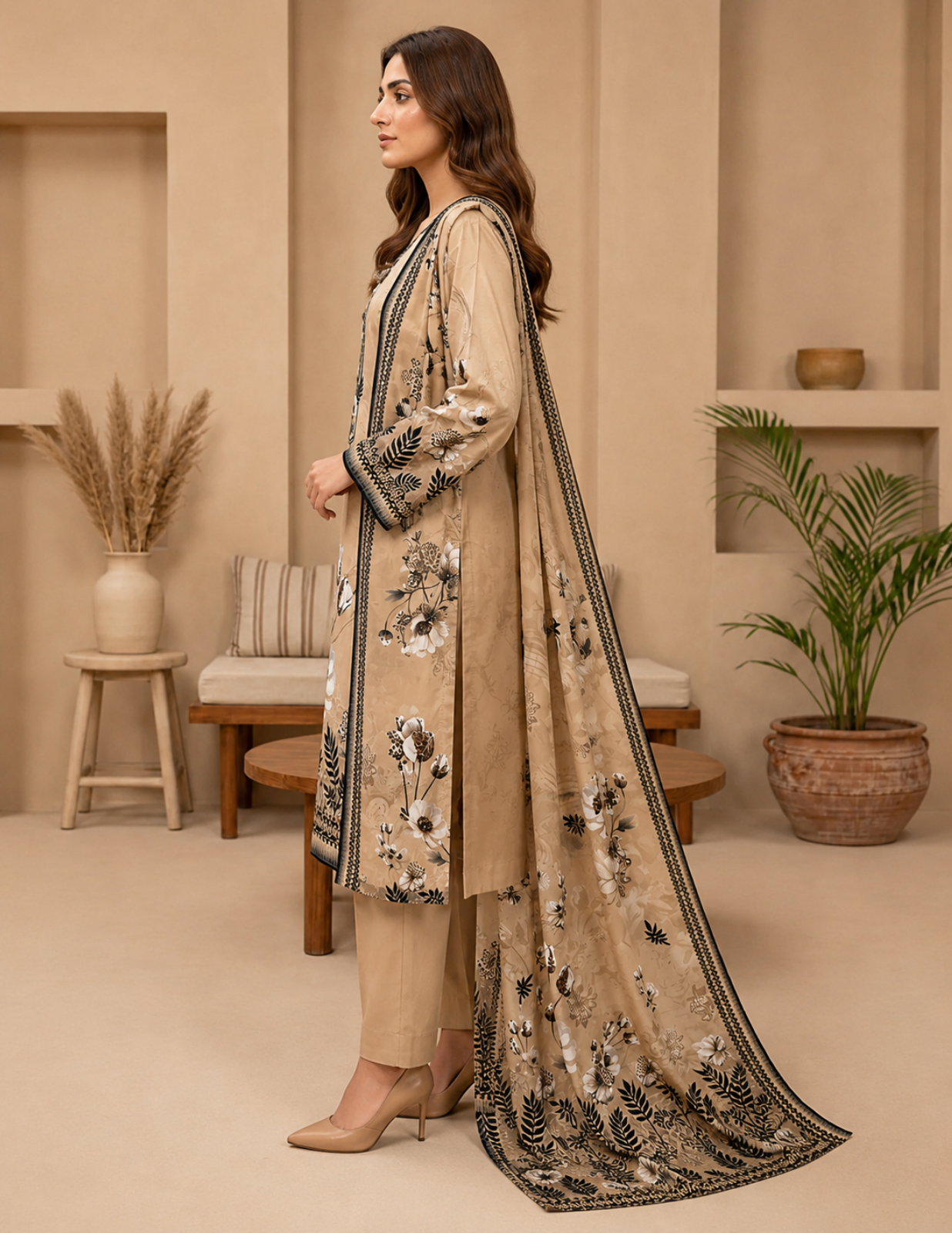 Digital Lawn Printed 3-Piece Unstitched Suit