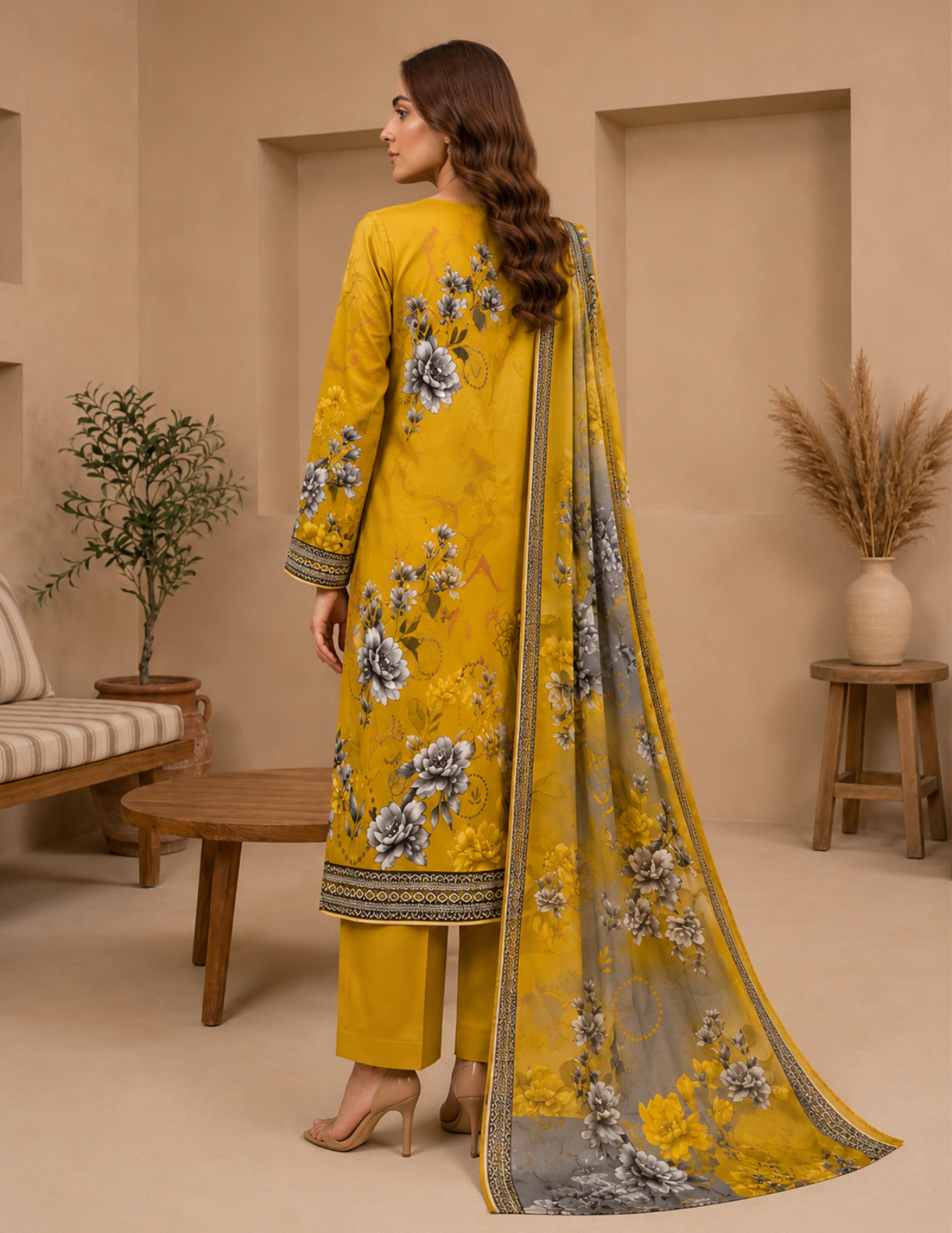 Digital Lawn Printed 3-Piece Unstitched Suit