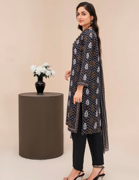 Lightweight 3-Piece Lawn Suit for Summer