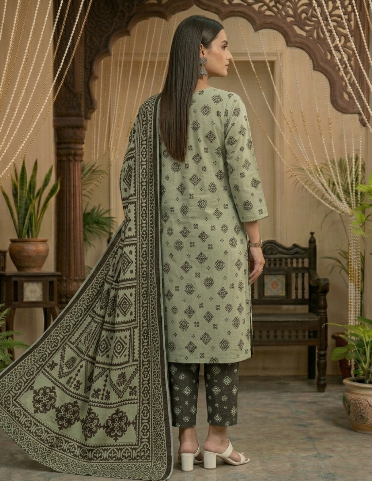 Stylish 3-Pc Bana Dora Digital Lawn Set