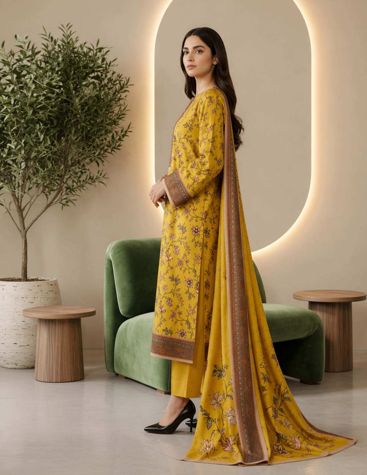 Designer Civic Lawn Unstitched Suit 3-Pc