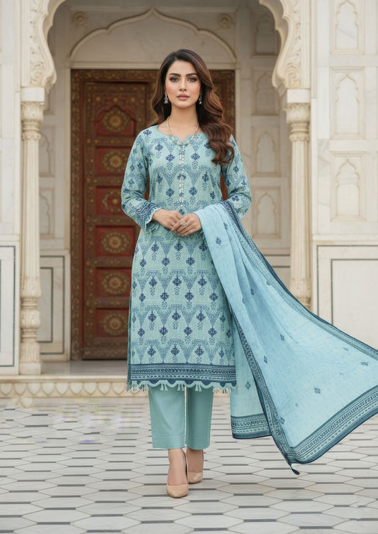 Trendy Digital Printed Lawn 3 Piece Suit