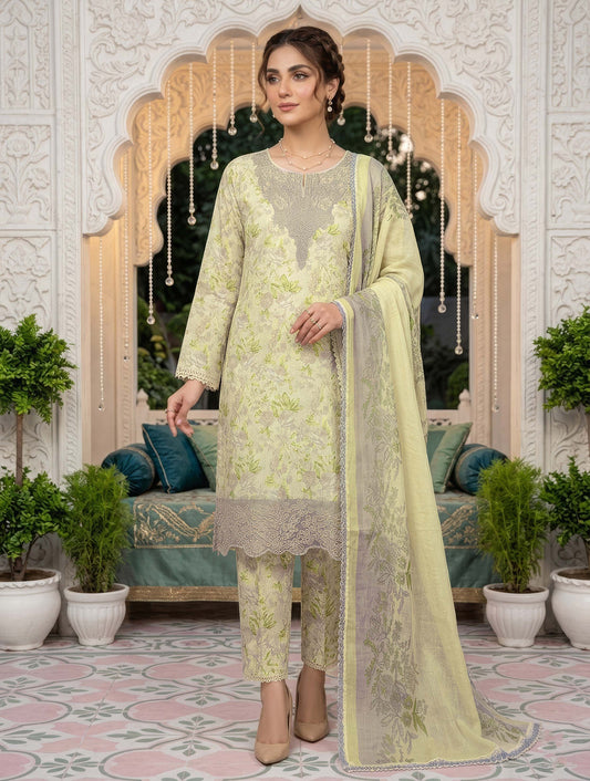 Embroidery Luxury Lawn 3 Piece Unstitched Suit