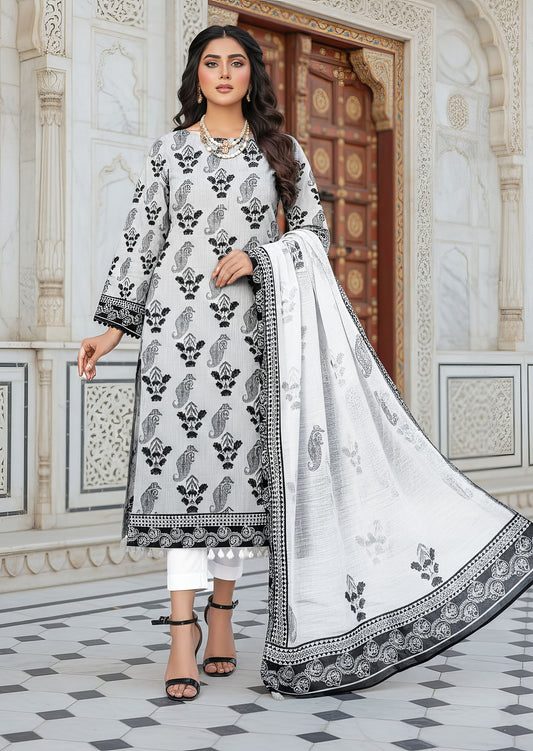 Premium Printed Lawn 3 Piece Set with Lawn Dupata