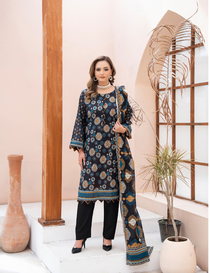Premium Quality 3 Pc Lawn Suit – Branded Digital Print Collection