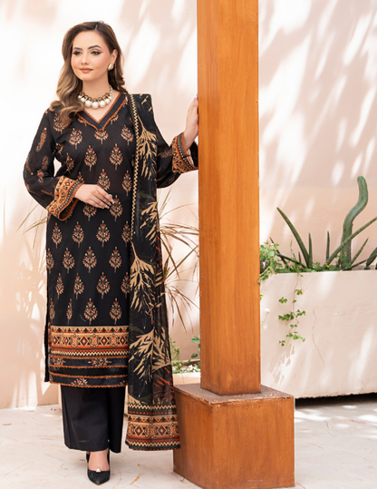 Luxury Printed 3 Pc Lawn Suit – Premium Branded Contemporary Collection
