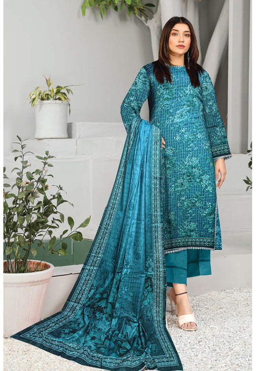 3-Piece Premium pure lawn digital printed lawn shirt & dupatta(Unstitched)