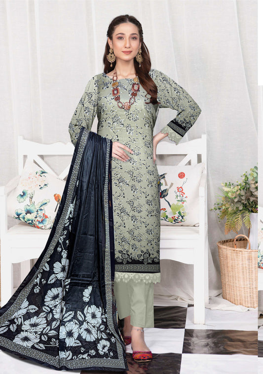 Summer End Sale 3-piece Premium lawn suit with Lawn Dupatta(Unstitched)