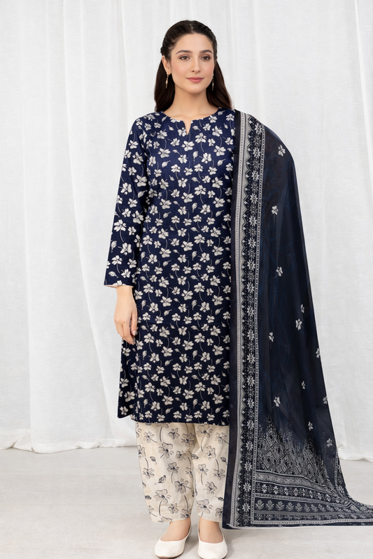 Modern 3-Piece Lawn Suit – Elegant Prints