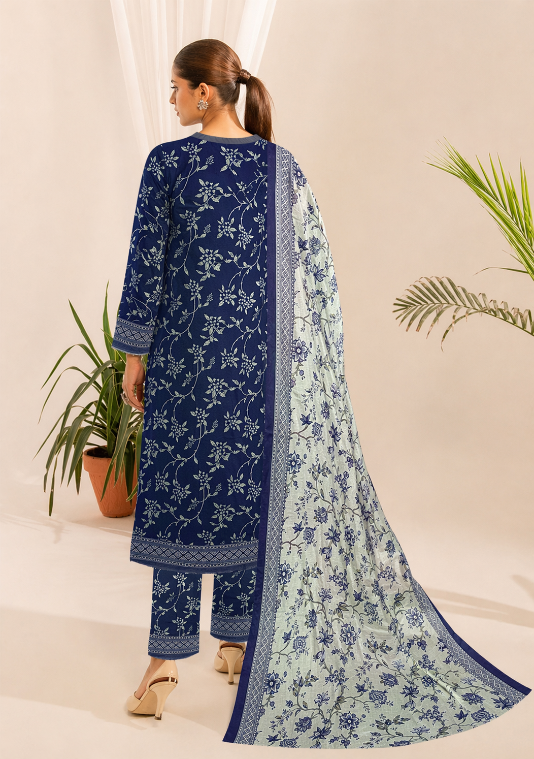 Soft Lawn Fabric 3 Piece Unstitched Suit