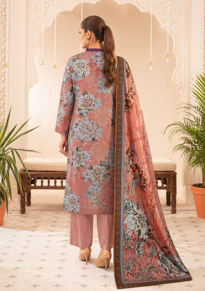 Floral Printed 3 Piece Lawn Unstitched Suit