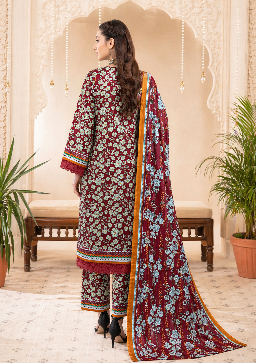 Digital Printed 3 Piece Lawn Suit Unstitched