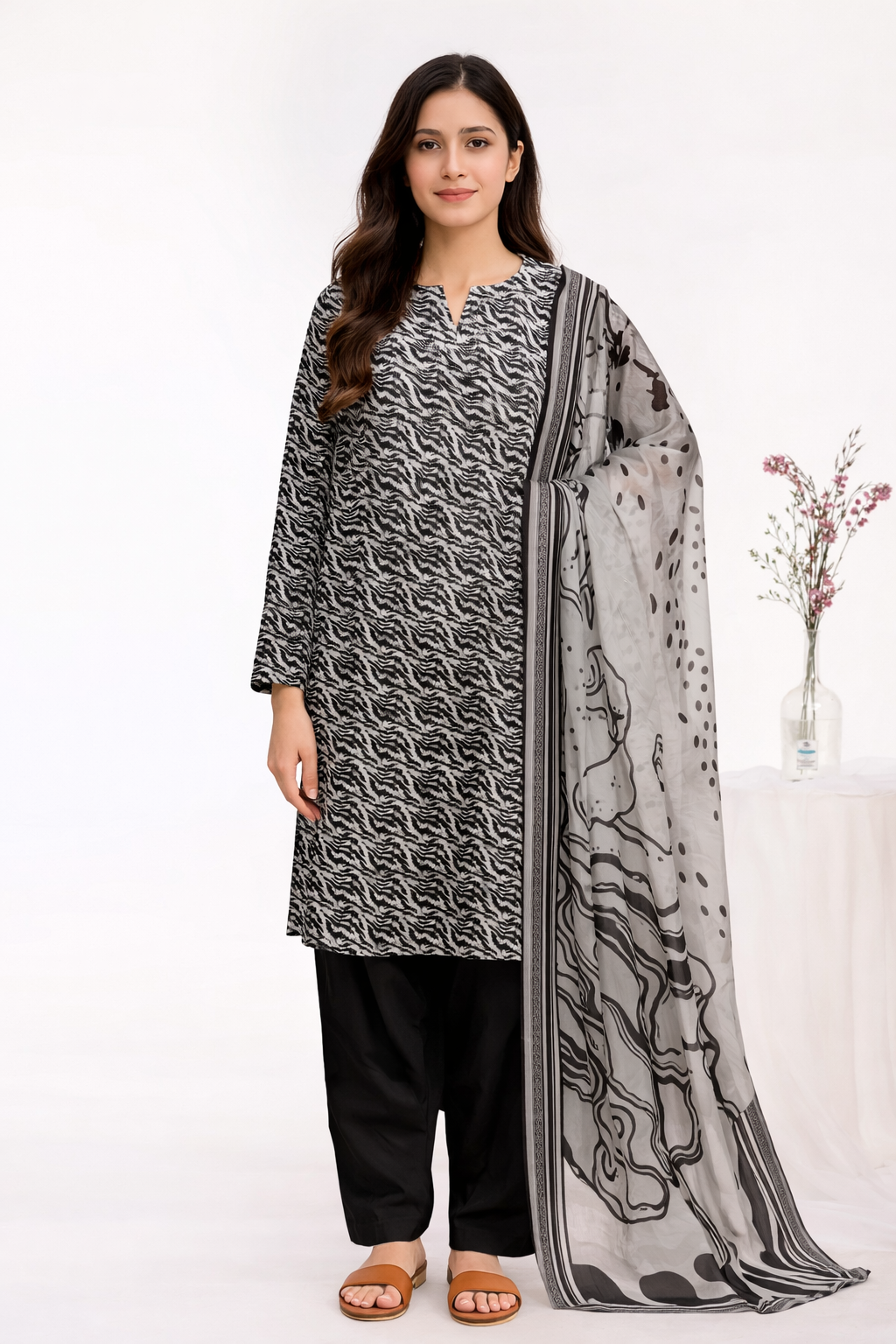 Premium Fabric 3-Piece Lawn Suit Set