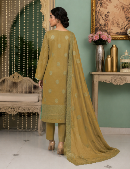 Premium Banadora Embroidered 3-Piece Unstitched Suit |Eid Special