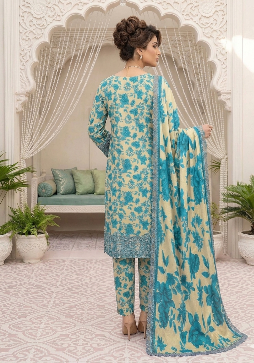 Embroidery Luxury Lawn 3 Piece Unstitched Suit