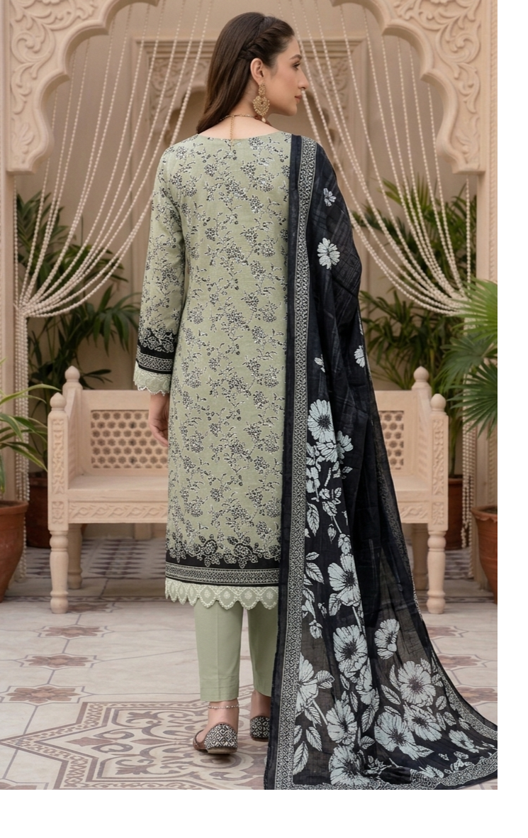 Women’s 3 Piece Lawn Unstitched Suit – Summer Collection