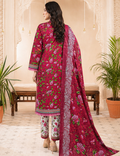 3-Piece Lawn Suit – Shirt, Trouser & Dupatta