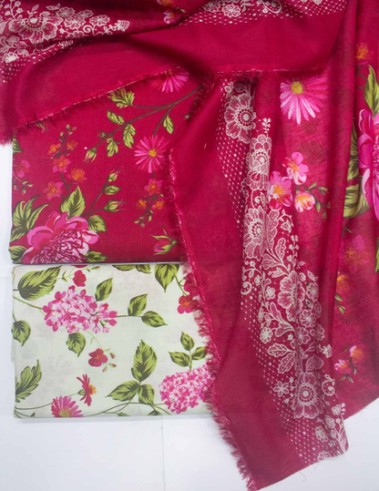 3-Piece Lawn Suit – Shirt, Trouser & Dupatta