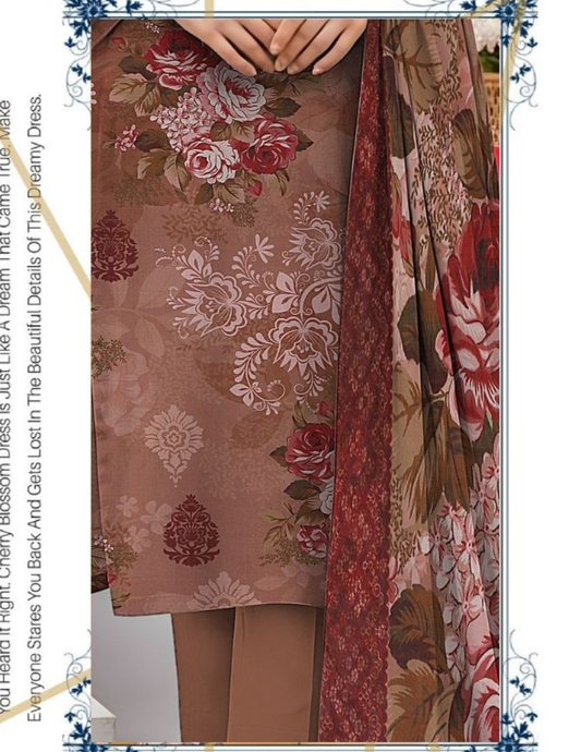Elegant Slub Lawn Classic 3PC Wear(Unstitched)