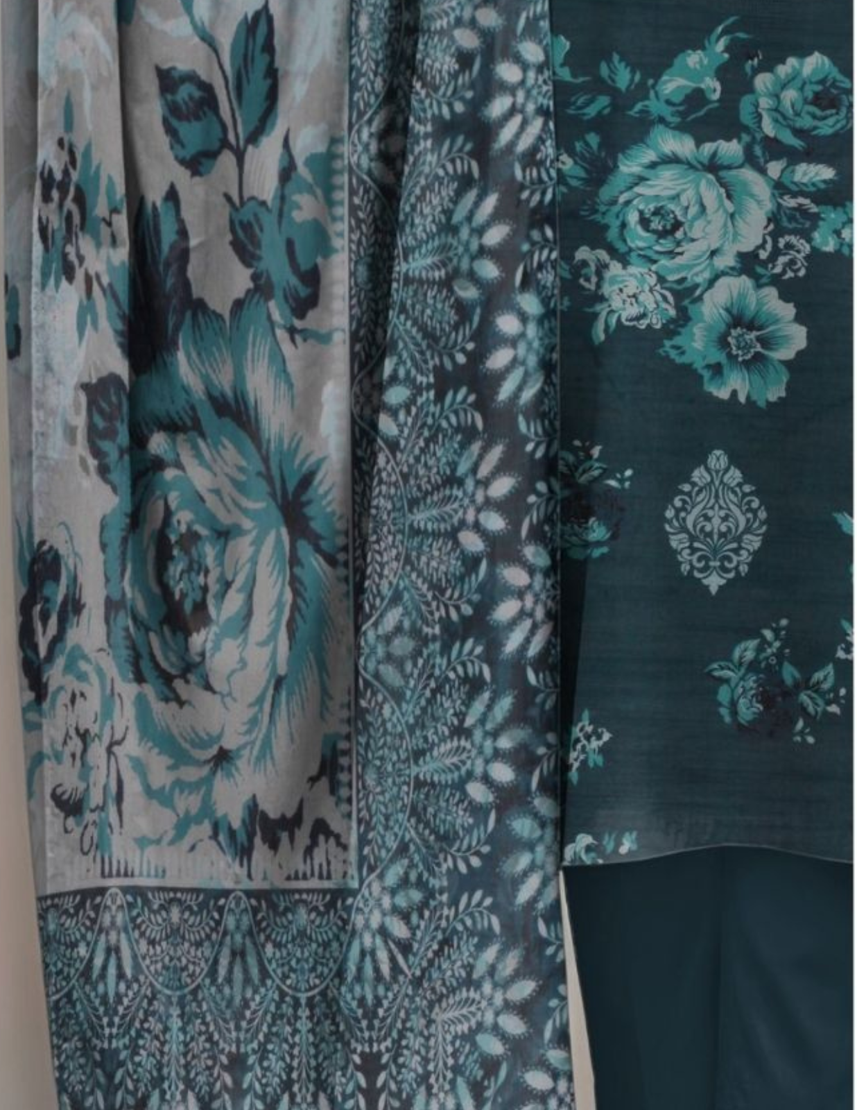 Premium Slub Lawn Suit with Voil Dupatta (Unstitched)