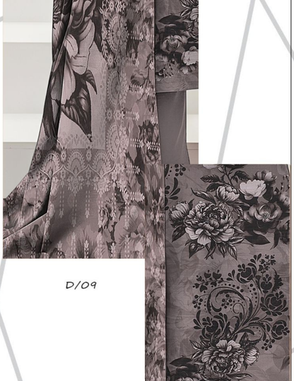 Luxury Printed Slub Lawn 3 Piece Set (Unstitched)