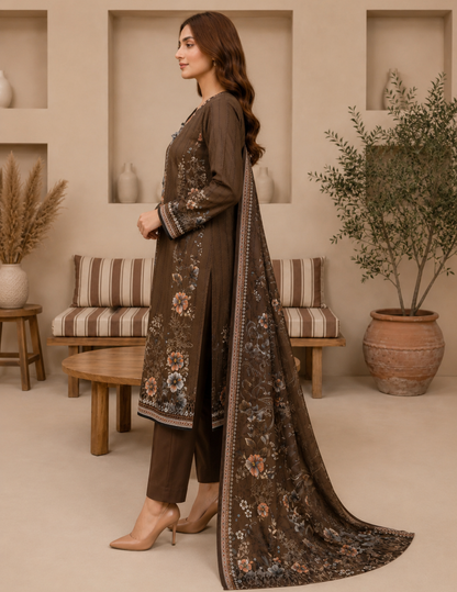 Digital Lawn Printed 3-Piece Unstitched Suit