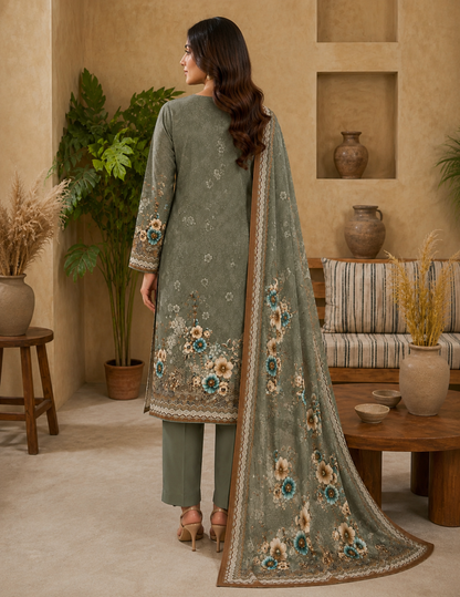 Digital Lawn Printed 3-Piece Unstitched Suit