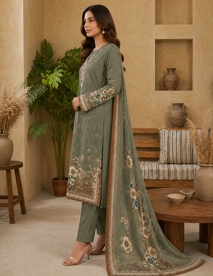 Digital Lawn Printed 3-Piece Unstitched Suit