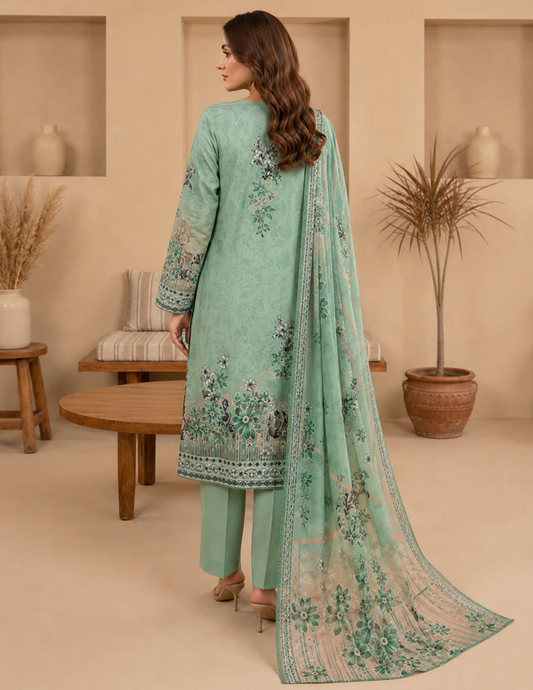 Digital Lawn Printed 3-Piece Unstitched Suit