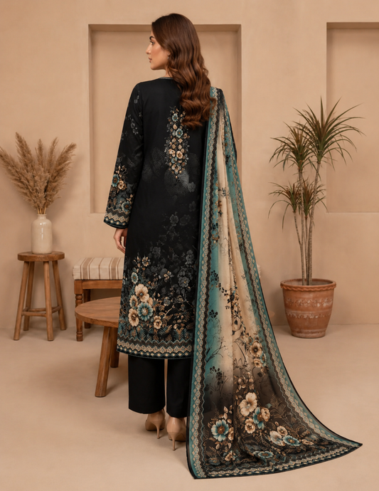 Digital Lawn Printed 3-Piece Unstitched Suit