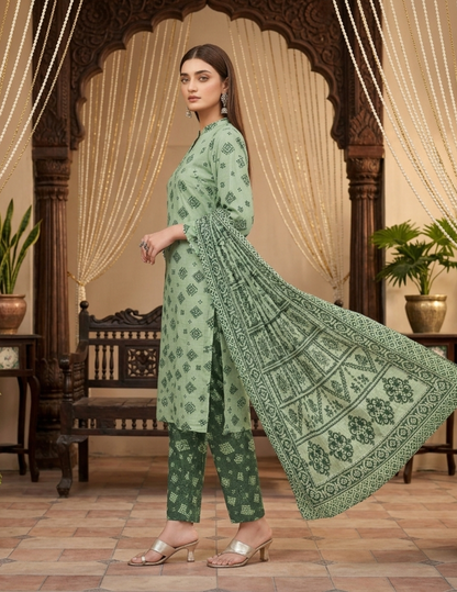 3-Pc Digital Printed Bana Dora Lawn Unstitched