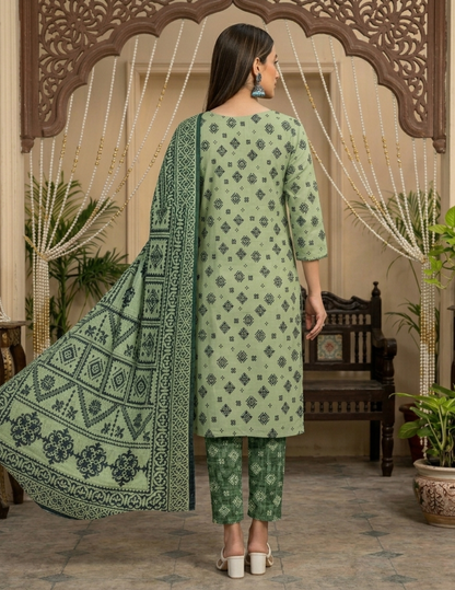 3-Pc Digital Printed Bana Dora Lawn Unstitched