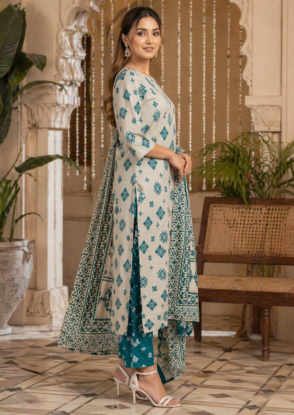 Classic 3-Pc Bana Dora Lawn Collection Suit