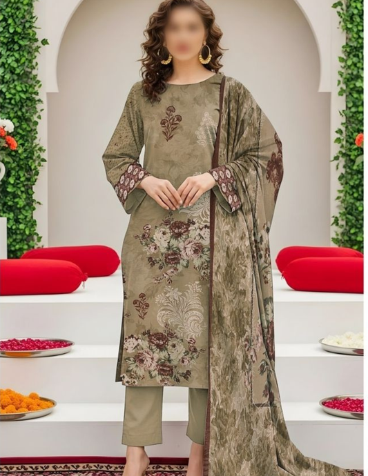 Luxury Lawn 3 Piece Timeless Outfit (Unstitched)