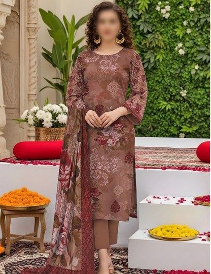 Elegant Slub Lawn Classic 3PC Wear(Unstitched)
