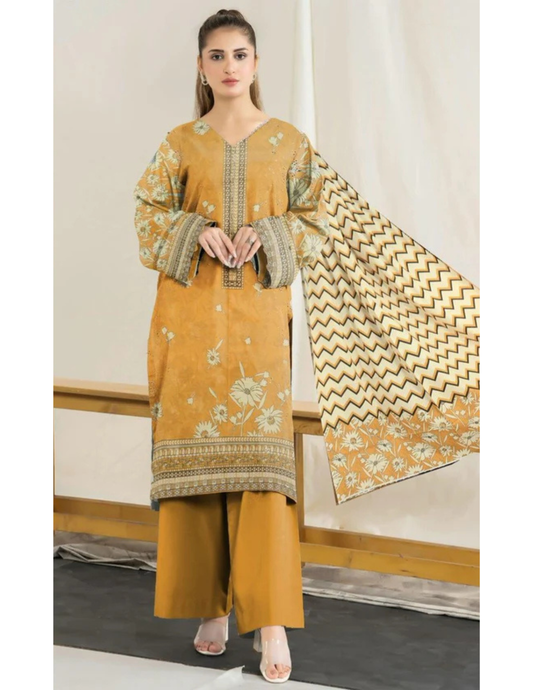 Summer Essentials: Vibrant 3-Pc Bana Dora Digital Print Suit