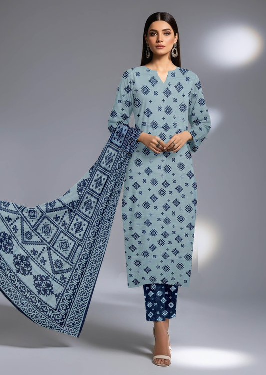 Stylish 3-Pc Bana Dora Digital Lawn Set