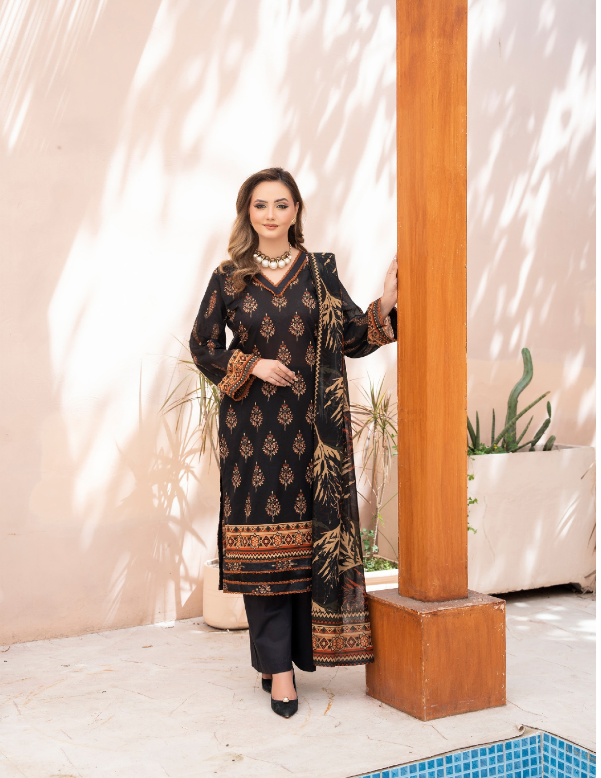 Branded 3 Pc Printed Lawn Suit – Premium Quality Elegant Summer Collection