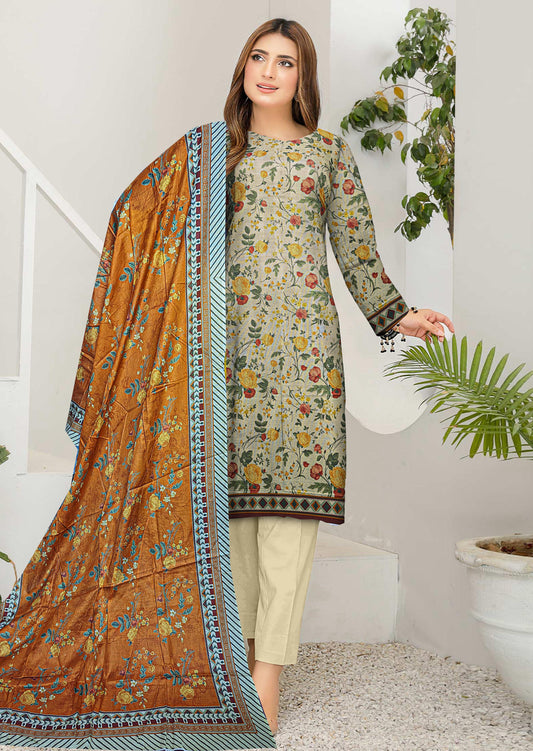 3-Piece premium unstitched lawn suit with lawn printed Dupatta(Unstitched)