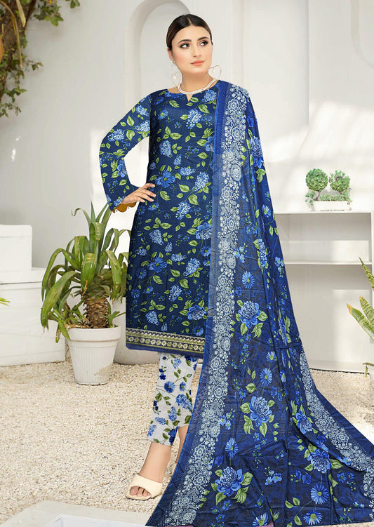 3-Piece Premium unstitched lawn suit with printed lawn Dupatta(Unstitched)